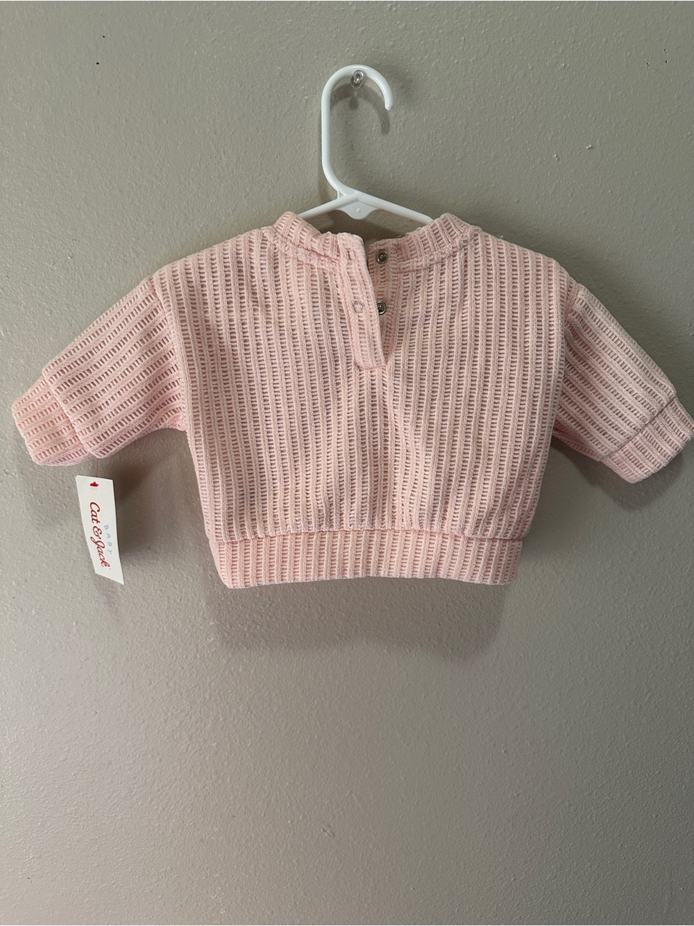 Cat & Jack Light Pink Knit Openwork Baby Sweater